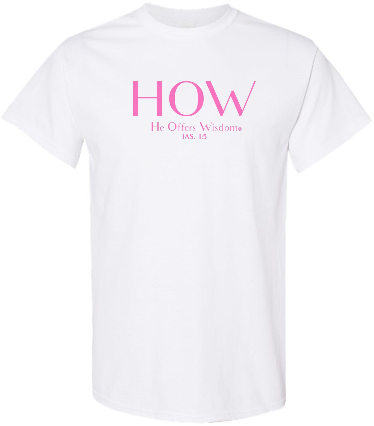 James 1:5 Christian T-Shirt for Women – H.O.W.® He Offers Wisdom® – Youth Girls by C.C.A.®