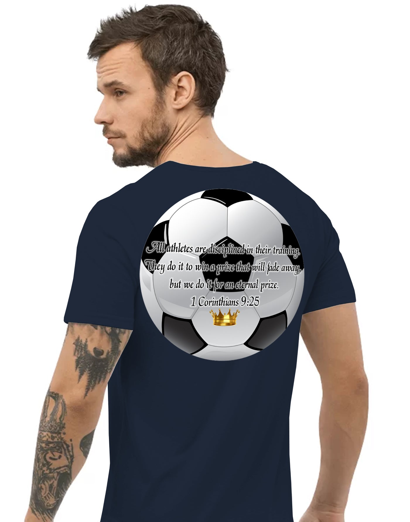 Christian Soccer T-Shirt – S.O.C.C.E.R.® (Savior Offers Christian Children Eternal Rewards®) – Faith-Based Apparel by C.C.A.®