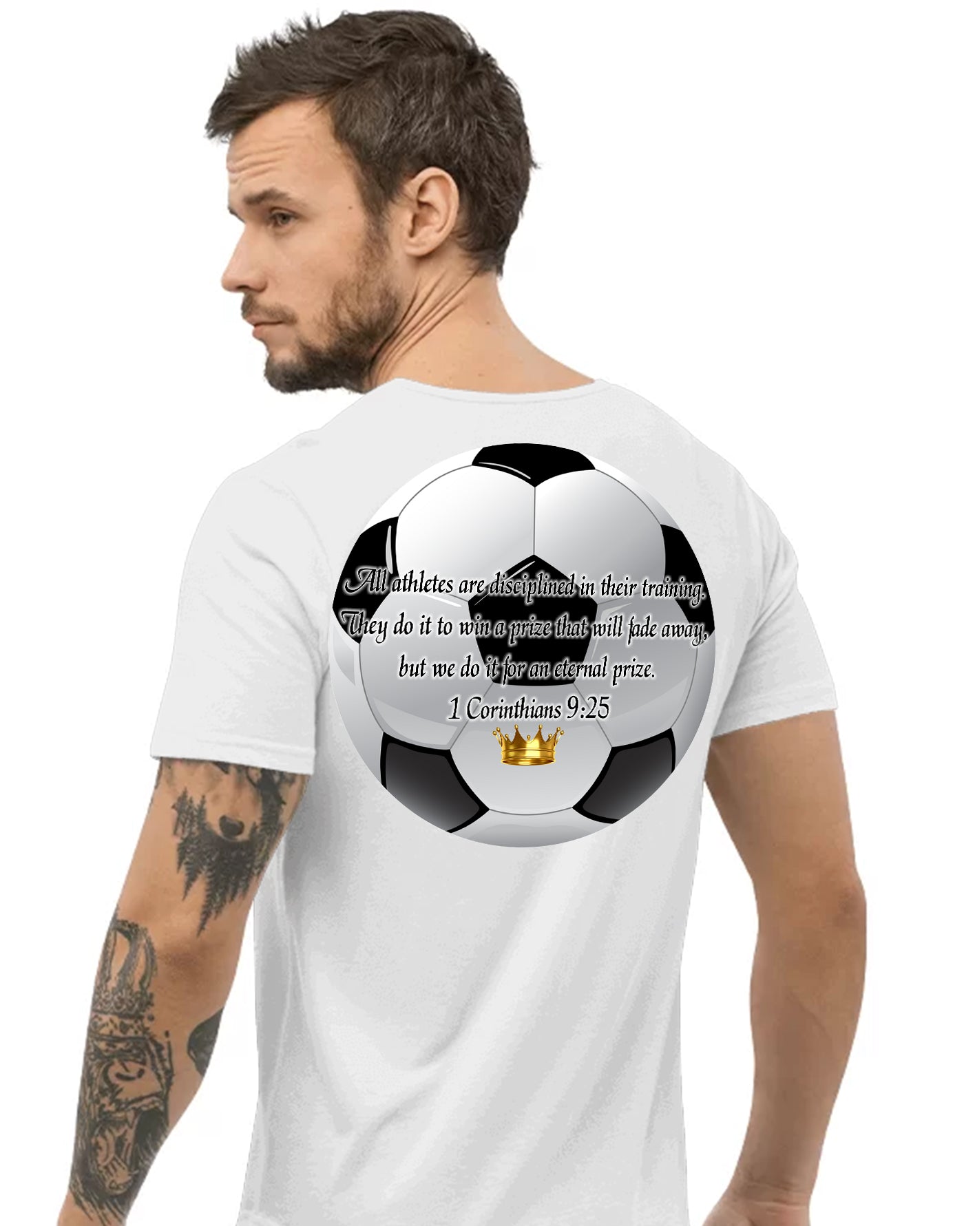 Christian Soccer T-Shirt – S.O.C.C.E.R.® (Savior Offers Christian Children Eternal Rewards®) – Faith-Based Apparel by C.C.A.®
