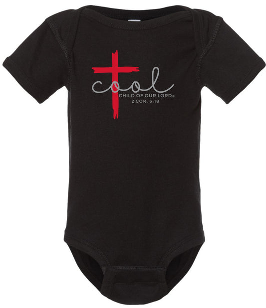 Child of God – 2 Cor. 6:18 – C.O.O.L.® (Child Of Our Lord®) ONESIE | Sons & Daughters Children's Clothing