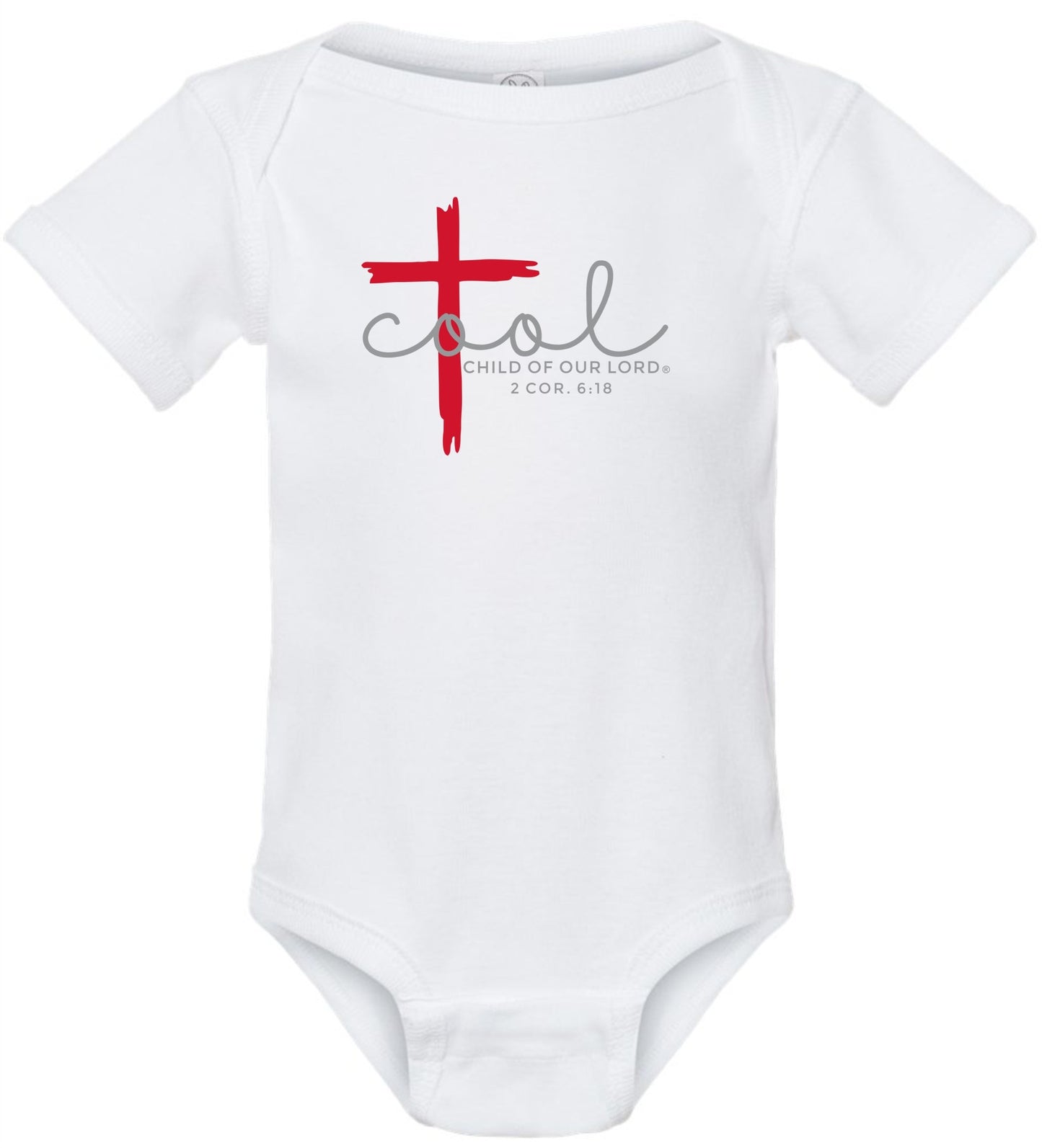 Child of God – 2 Cor. 6:18 – C.O.O.L.® (Child Of Our Lord®) ONESIE | Sons & Daughters Children's Clothing