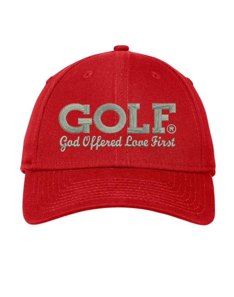 GOLF® Unisex Cap - God Offered Love First® Embroidered New Era Cap® One Size Fits Most Adults - COATES Christian Apparel