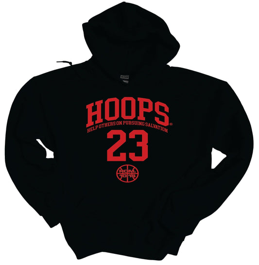 H.O.O.P.S.®  Help Others On Pursuing Salvation® Hoodie Red Letters #OneBillionSouls