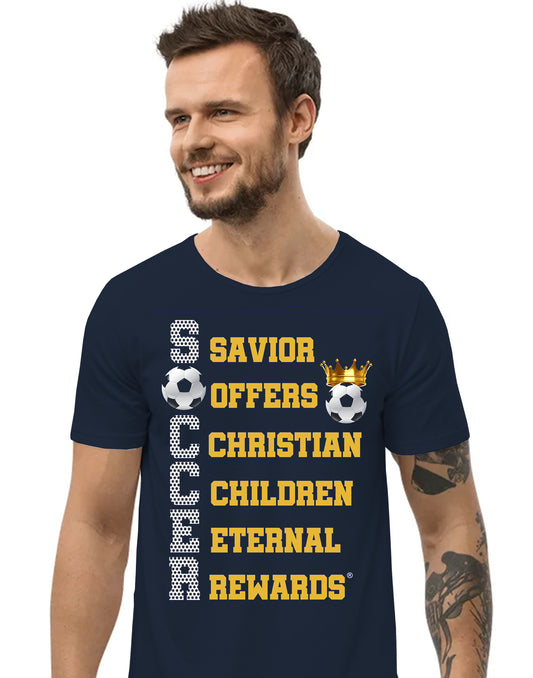 S.O.C.C.E.R.® T-Shirt  Savior Offers Christian Children Eternal Rewards® Faith Based Clothing C.C.A.®